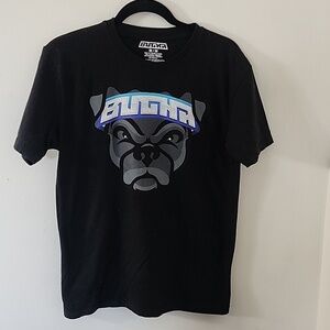 Bugha Dog Face Black Short Sleeve Tshirt